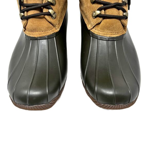 NEW Sperry x J.Crew Shearwater Buckle Snow Duck Boots Carmel Suede 10 M - Picture 8 of 15